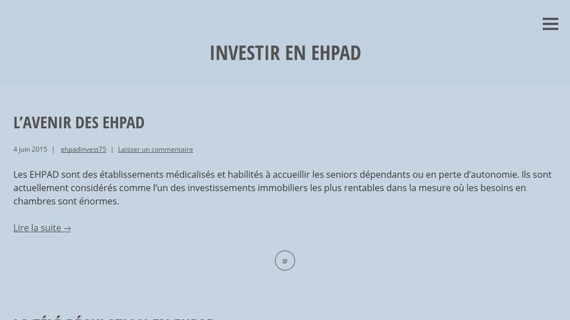 L’EPHAD,  une institution d’aide aux personnes âgées