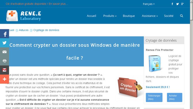 Crypter un dossier sous Windows 10/8/7