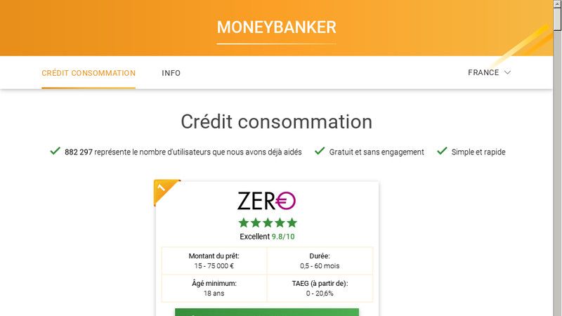 Money Banker facilite votre recherche de crédit à la consommation