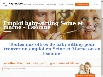 Emploi de baby-sitting en Seine-et-Marne