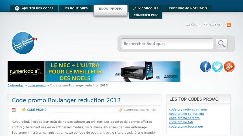Code promo et reduction Boulanger.fr