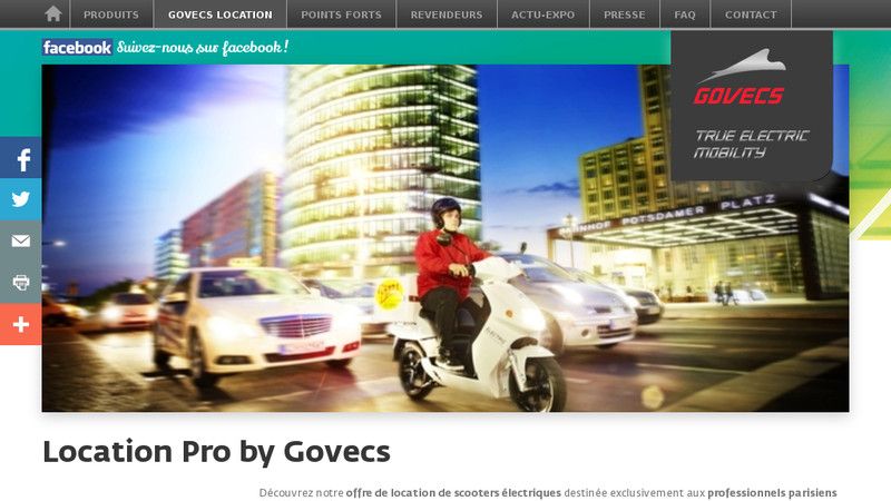 Govecs lance son offre de location pro de scooters électriques !