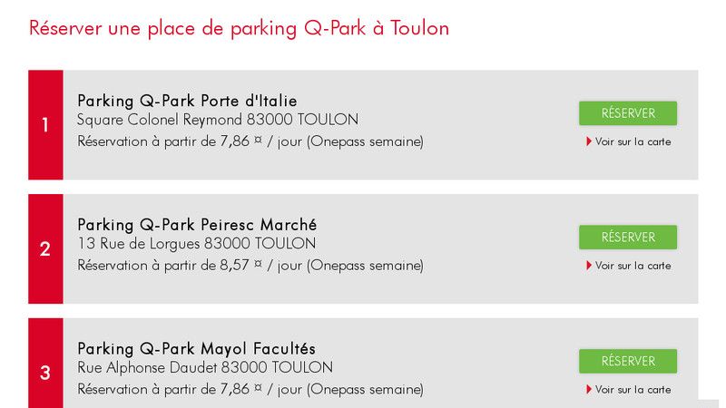 Réservez votre place de parking à Toulon
