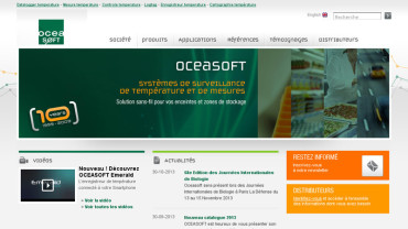 Page d'accueil du site : Oceasoft