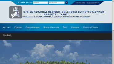 Page d'accueil du site : Office Notarial du front de mer