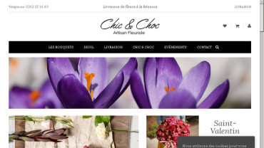 Page d'accueil du site : Fleuriste Reunion