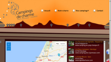 Page d'accueil du site : Camping de charme