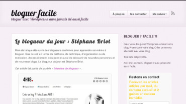 Page d'accueil du site : Bloguer Facile