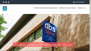 Page d'accueil du site : DB Store