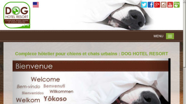 Page d'accueil du site : Dog Hôtel Resort