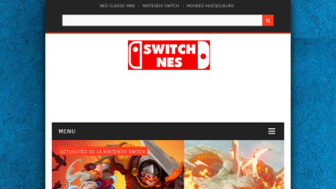 Page d'accueil du site : Switch Nes