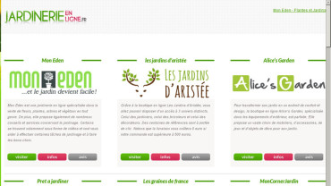 Page d'accueil du site : Jardinerie-en-ligne.fr