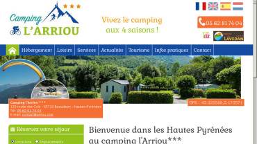 Page d'accueil du site : Camping l'Arriou