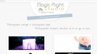 Page d'accueil du site : Magic flight studio