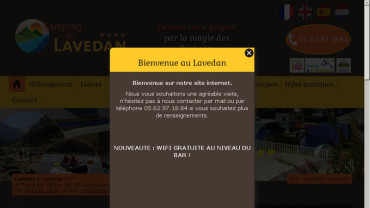 Page d'accueil du site : Camping du Lavedan