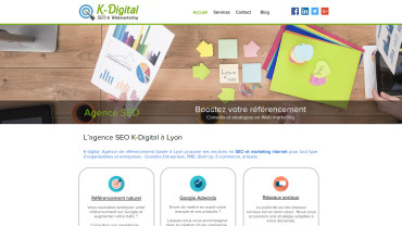 Page d'accueil du site : K-Digital
