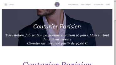 Page d'accueil du site : Couturier Parisien