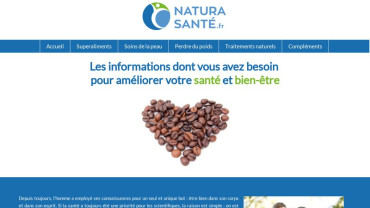Page d'accueil du site : Natura santé