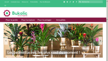 Page d'accueil du site : Le blog Bukolic