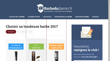 Page d'accueil du site : Barbe du Daron