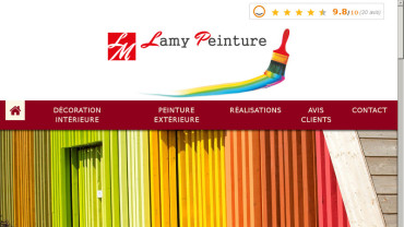 Page d'accueil du site : Lamy Peinture