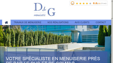 Page d'accueil du site : D&G Menuiserie