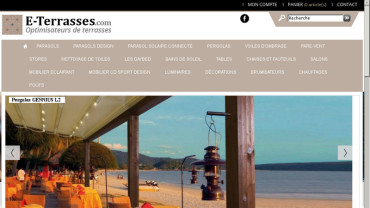 Page d'accueil du site : E-terrasses