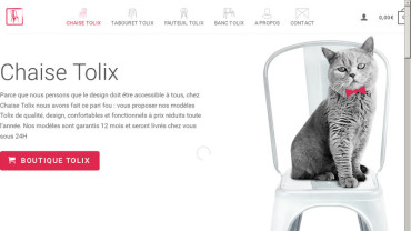 Page d'accueil du site : Chaise Tolix