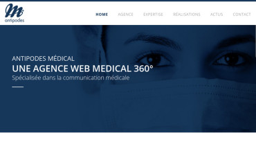 Page d'accueil du site : Antipodes Médical