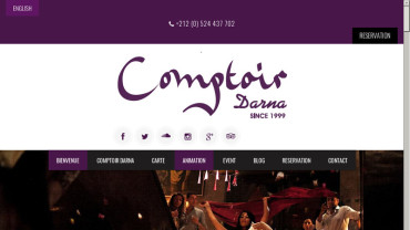 Page d'accueil du site : Comptoir darna