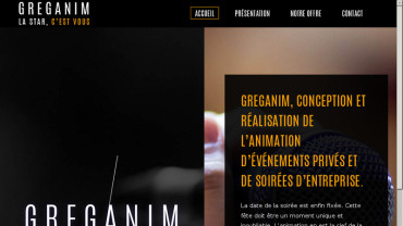 Page d'accueil du site : GregAnim