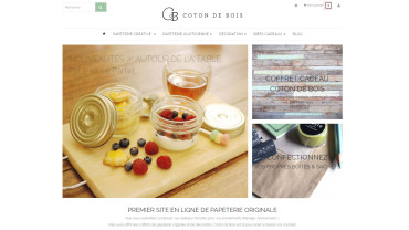 Page d'accueil du site : Coton de bois
