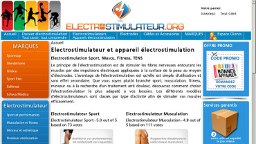Page d'accueil du site : Electrostimulateur