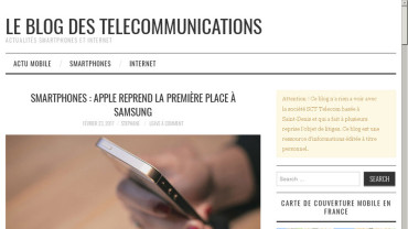 Page d'accueil du site : SCT Telecom Blog