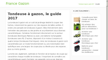 Page d'accueil du site : France Gazon