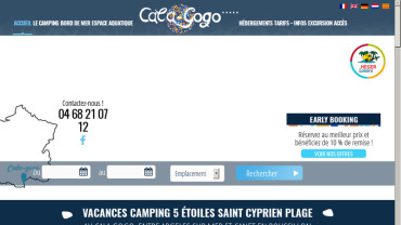 Page d'accueil du site : Le Cala Gogo