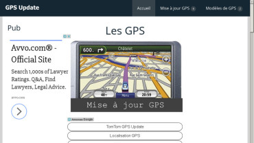 Page d'accueil du site : GPS Update