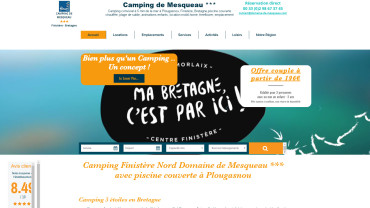 Page d'accueil du site : Camping de Mesqueau