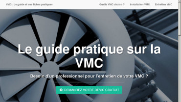 Page d'accueil du site : VMC