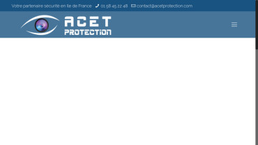 Page d'accueil du site : Acet Protection