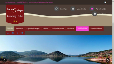 Page d'accueil du site : Lac du Salagou