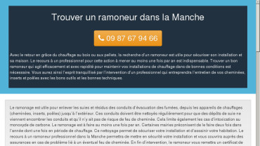Page d'accueil du site : Ramonage Manche