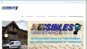 Page d'accueil du site : Nuisibles Assistance