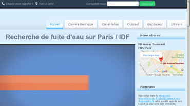 Page d'accueil du site : Fuite recherche Paris