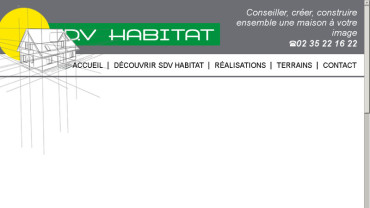Page d'accueil du site : SDV Habitat