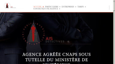 Page d'accueil du site : AIS Détectives