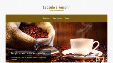 Page d'accueil du site : Capsule a Remplir
