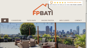 Page d'accueil du site : FP Bati