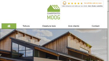 Page d'accueil du site : Charpentes Moog