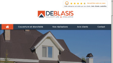 Page d'accueil du site : Deblasis